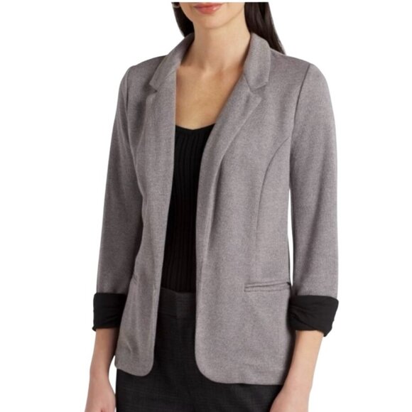 Skies Are Blue Asa Knit Open Front Blazer Size L Office Preppy Business Casual - Picture 1 of 9